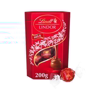Lindt LINDOR Milk Chocolate Truffles Box 200g •