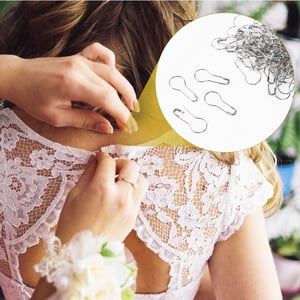 Silver Color Calabash Shape Safety Pin - 20pcs