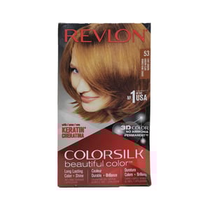 Revlon ColorSilk Beautiful 3D Hair Color - 53 Light Auburn  •