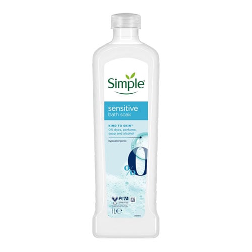 Simple Kind To Skin Sensitive Bath Soak 1L  •