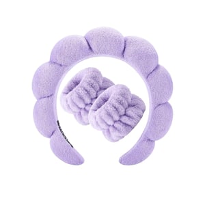 Sweet Beauty Spa Headband & Wristband Set - Purple