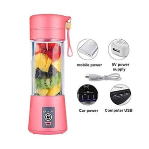 Portable Electric & Rechargeable Battery Juice Blender - Pink