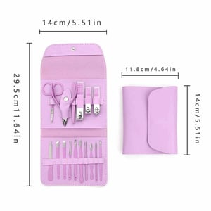 16pcs Manicure Set Pouch - Charm Purple