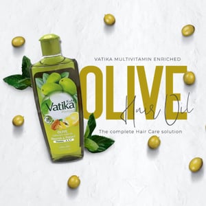 Dabur Vatika Naturals Olive Enriched Hair Oil Nourish and Protect 300ml  •