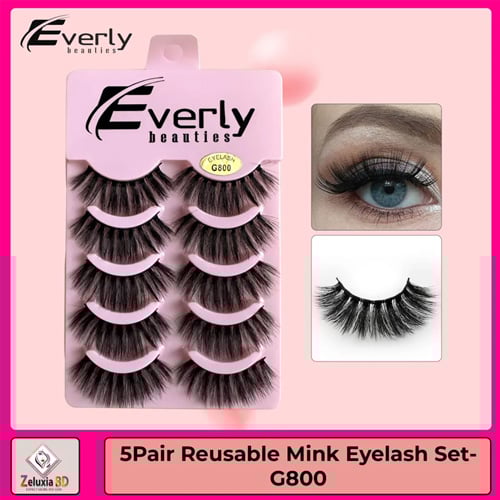 Everly Beauties Series 5Pairs False Eyelash Set - G800