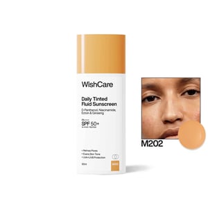 WishCare Daily Fluid Tinted Sunscreen 50ml SPF50 PA++++ M202 •