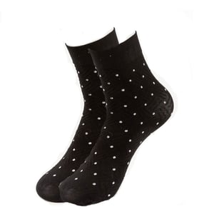 Polka Dot Patterns Socks - Black