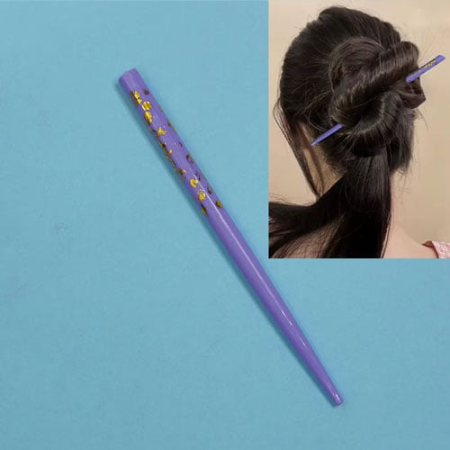 Large Size Stylish Hair Stick - Purple
