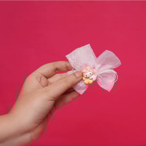 Baby Girl Bow hair Clip 1pc - Light Pink Melody