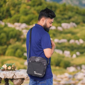 StripeInc Journey Crossbody Bag for Unisex - Urban Camouflage