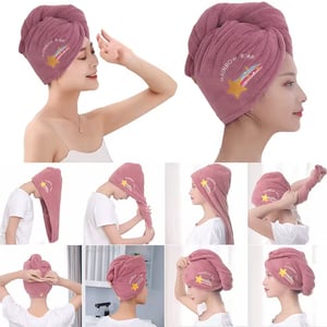 Hair Wrap Soft & Fleece Bath Towel - Light Magenta