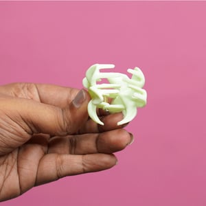 Plumeria Flower Shape Hair Clip - Mint