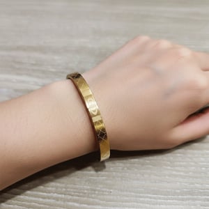 Stainless Steel Gold Plated Gucci Icon Bangle Bracelet