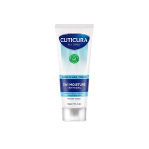 Cuticura 2 In 1 Moisture + Anti-Bac Hand & Nail Cream For Dry Hands 75ml