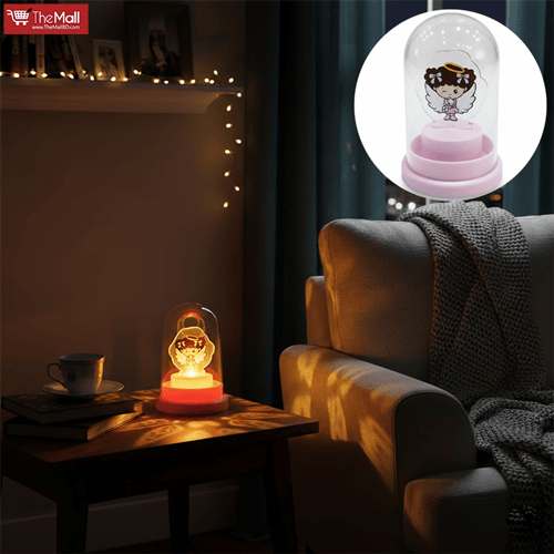 Blessing Angel Mini Lamp - Baby Pink