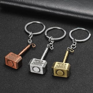 Thor Hammer Marvel Key Ring - Bronze