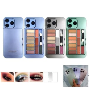 Biggerbowie Iphone 14 Pro Max Shaped 11 Color Eyeshadow Palette with Mirror - Midnight Green