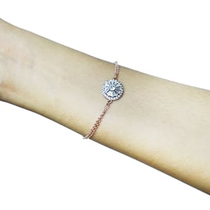Simple Micro Paved Zircon Thin Bracelet - Rose Gold (C1)