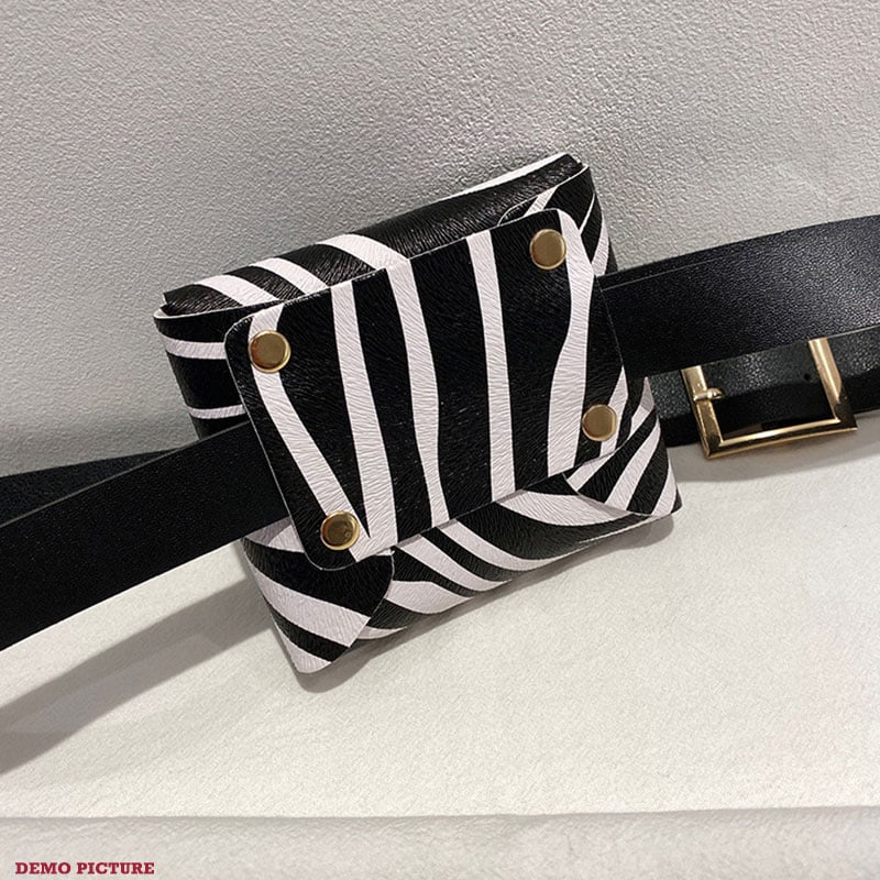 Ladies Fashionable Mini Waist Bag With Belt (301065) - Leopard