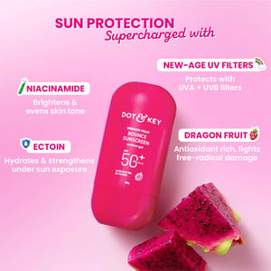 Dot & key Dragon Fruit Bounce Sunscreen 50g SPF 50+ PA++++ •