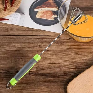 Semi Auto Stainless Steel Whisk - Bright Green
