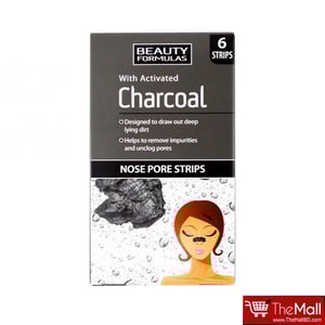 Beauty Formulas Activated Charcoal Nose Pore Strips 6 Strips .