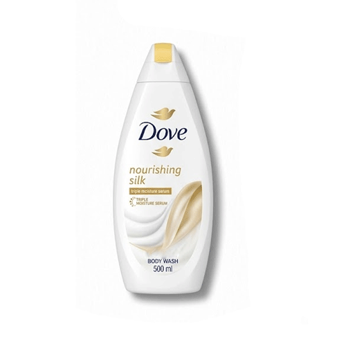 Dove Nourishing Silk Nourishes Dry Skin Body Wash 500ml •