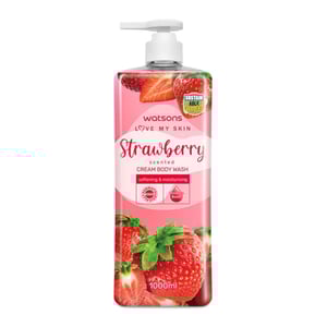 Watsons Love My Skin Strawberry Scented Cream Body Wash 1000ml