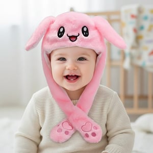 Ear Pop Up Lighting Cap - Pink Jigglypuff
