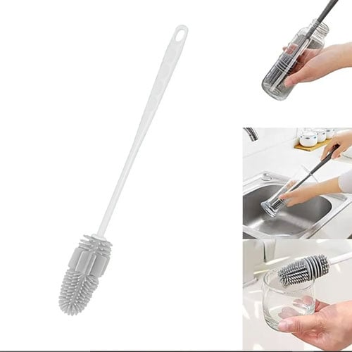 Bottle Cleaning Silicone Brush - White
