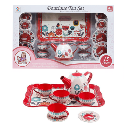 Boutique 15pcs Tea Set (3+ Age) - Red