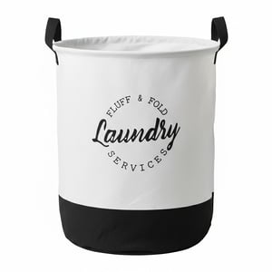 Cloth Storage Basket - Black And White