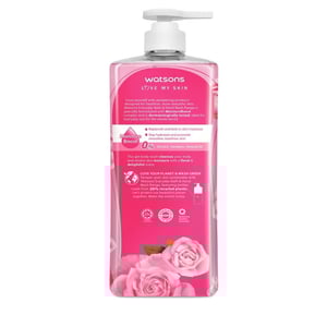 Watsons Love My Skin Rose Scented Gel Body Wash 1000ml •
