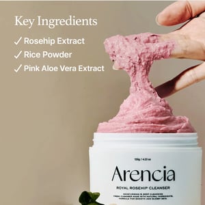 Arencia Fresh Rosehip Rice Mochi Cleanser 120g  •