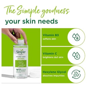 Simple Kind To Skin Micellar Cleansing Water 200ml .