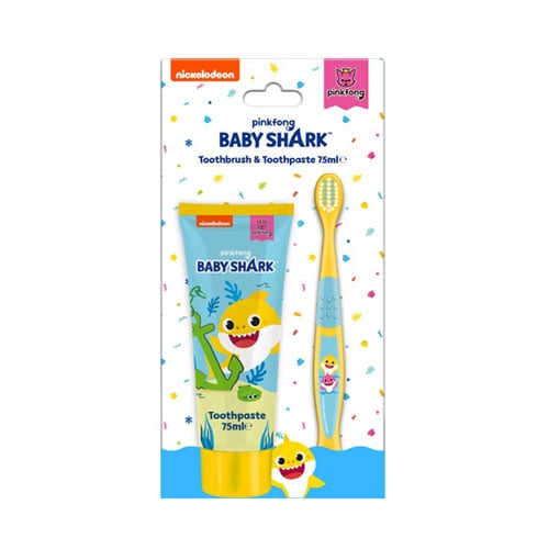 nickelodeon Baby Shark Toothbrush And Toothpaste 75ml Set