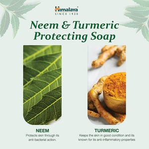 Himalaya Neem & Turmeric Soap 125g (Buy 3 Get 1 Free)