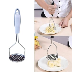Stainless Steel Potato Masher With Plastic Handle - Pale Lilac