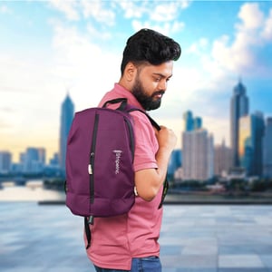 Stripelnc Exclusive Travel Backpack - Black & Magenta