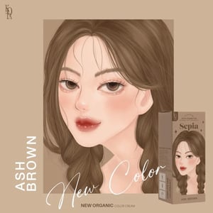 Kota Sepia Hair Color 100ml - Ash Brown •