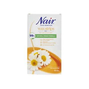 Nair Chamomile Body Wax Strips For Sensitive Skin 16 Strips •