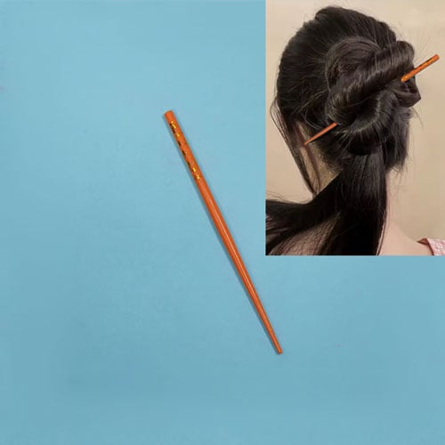 Small Size Stylish Hair Stick - Orange