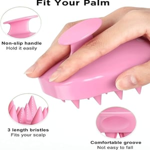 Sweet Beauty Silicone Hair Scalp Massage Brush - Baby Pink