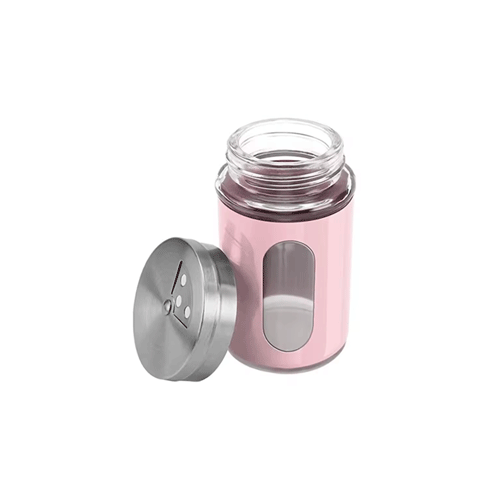 Stainless Steel Salt & Pepper Shakers - Pink