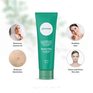 Groome Green Clay Oil Control Face Wash -100ml