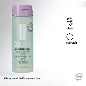 Clinique All About Clean Liquid Facial Soap 200ml •