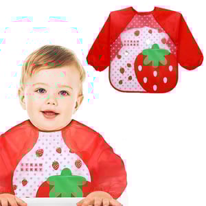 Semi Transparent Bib Apron - Red Strawberry