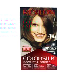 Revlon ColorSilk Beautiful 3D Hair Color - 51 Light Brown  •