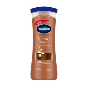 Vaseline Intensive Care Cocoa Glow With Pure Cocoa & Shea Butter 48h Moisturizing Body Lotion 400ml  •