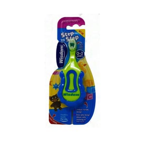 Wisdom Supersoft Step By Step 0-2 Years Toothbrush - Blue & Green